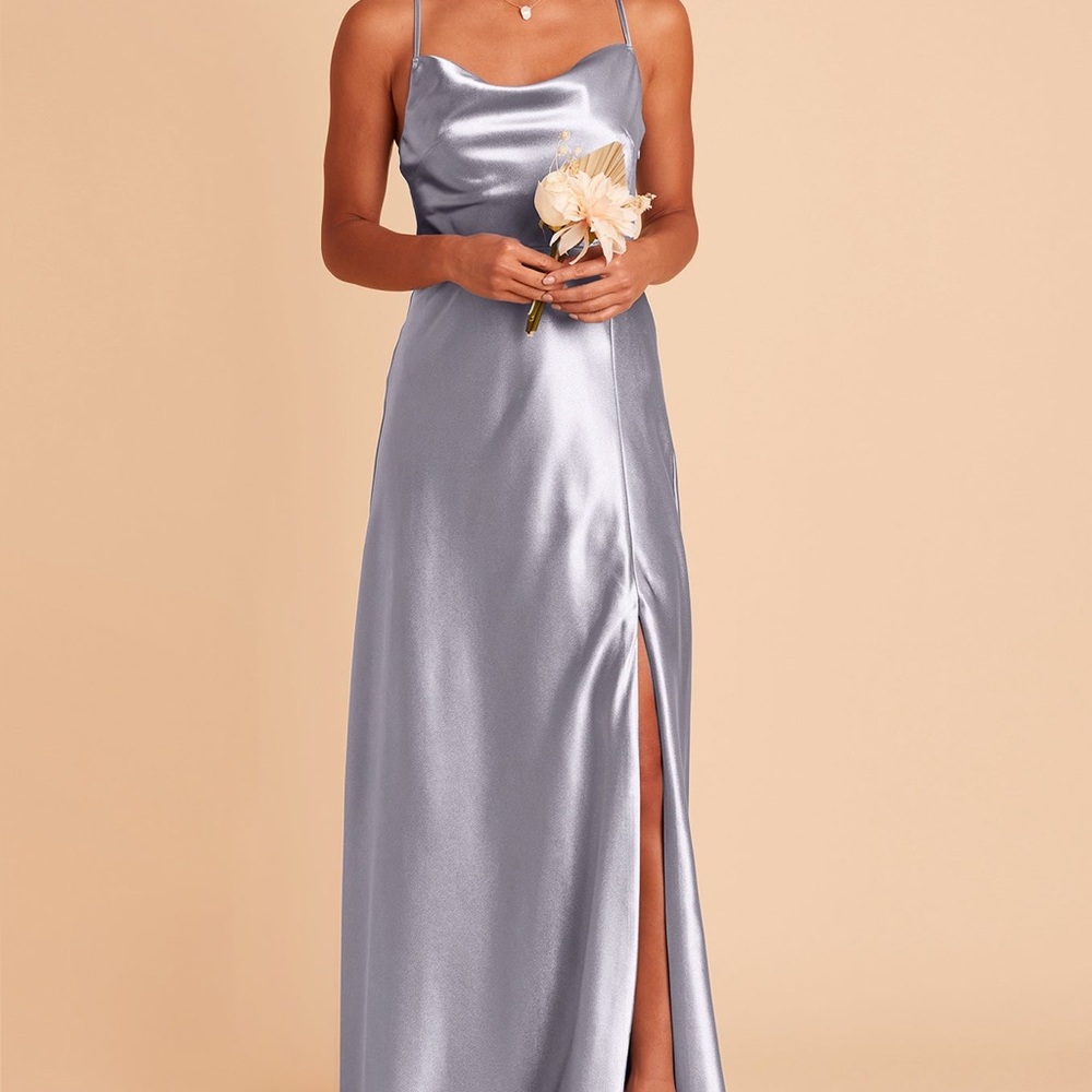Birdy Grey Lisa Long Shiny Satin Dress